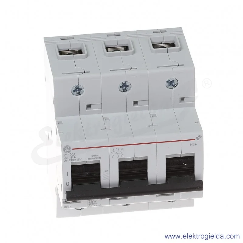 Wyłącznik nadprądowy HTI+ 163 C100 3P 16kA