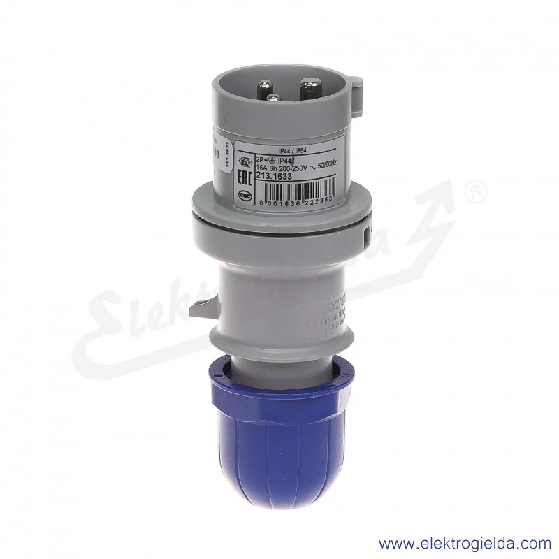 Wtyczka 3x16A 2P+PE 6h IP67 montaż na kabel 213.1633