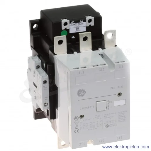 Stycznik CK08CE311W100-250 100-250V AC/DC 50/60 HZ, 1NO+1NC, 90KW/400V AC-3, 250A AC-1, 3-polowy