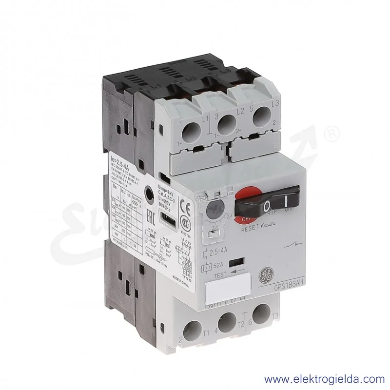 Wyłącznik silnikowy GPS1BSAH 2.5-4A 3P 1.5kW
