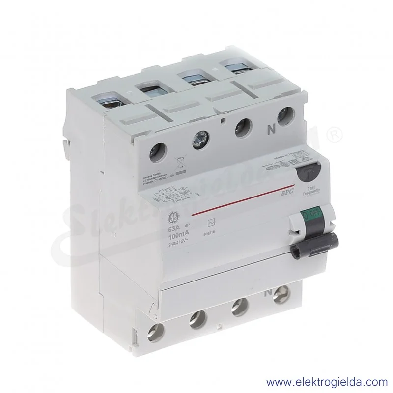 Wyłącznik różnicowoprądowy BPC463/100 4P 63A 0,1A typ AC