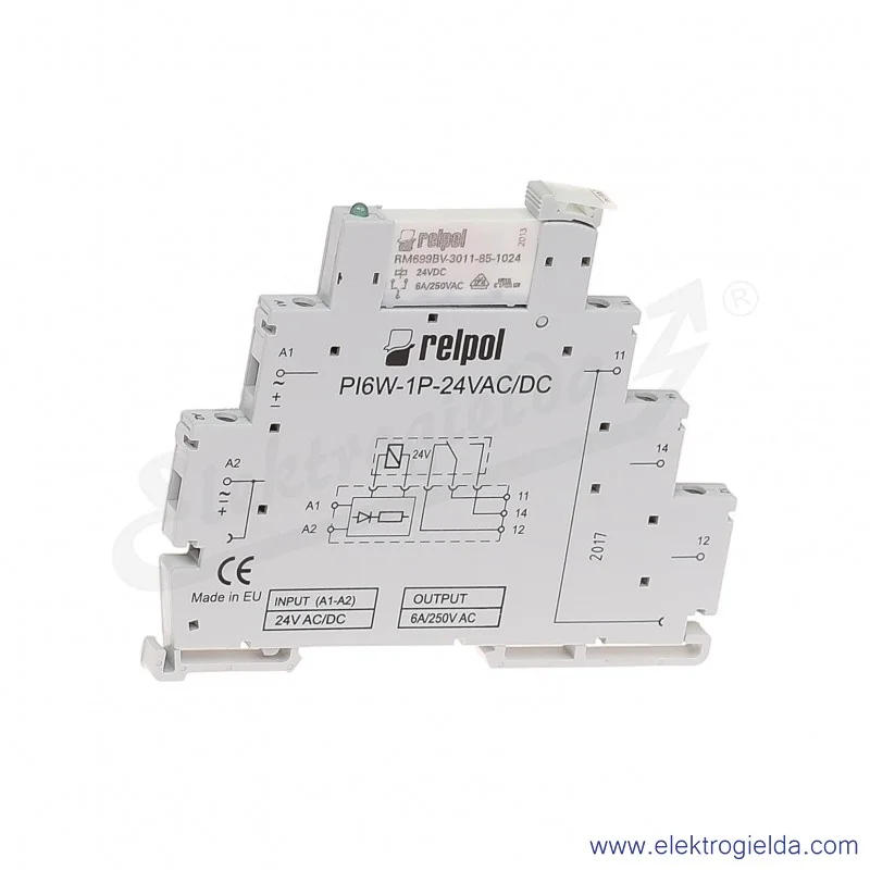 PIR6W-1P-24VAC/DC (SZARE) (CE)