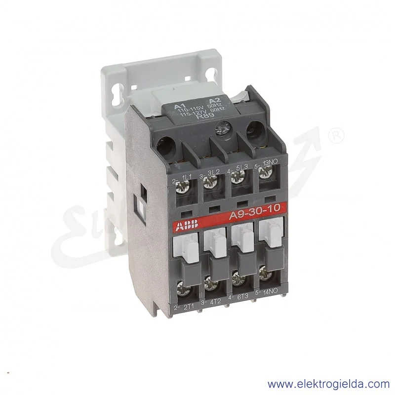 Stycznik A9-30-10 110V AC 50/60 HZ, 1NO, 4KW/400V AC-3, 25A AC-1, 3-polowy
