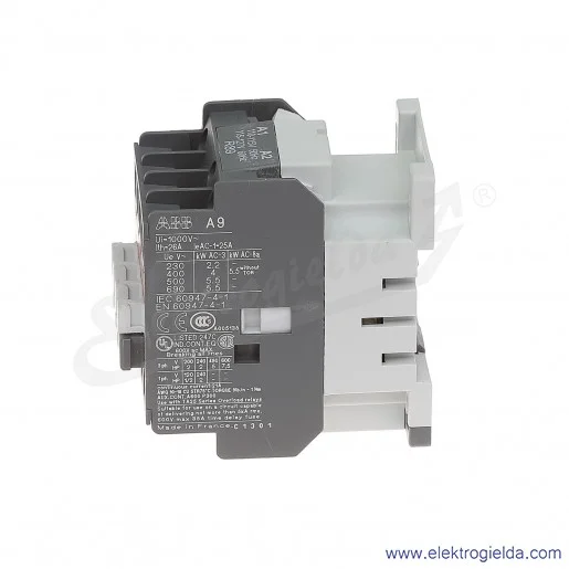 Stycznik A9-30-10 110V AC 50/60 HZ, 1NO, 4KW/400V AC-3, 25A AC-1, 3-polowy