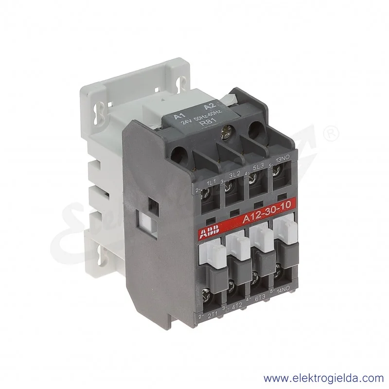 Stycznik A12-30-10 24V AC 50/60 HZ, 1NO, 5.5KW/400V AC-3, 27A AC-1, 3-polowy