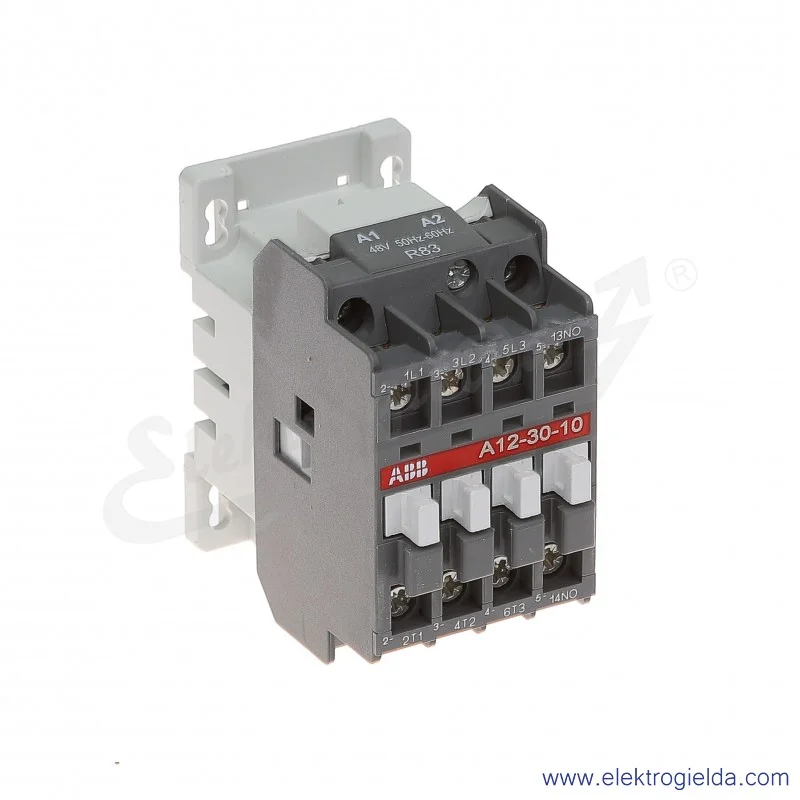 Stycznik A12-30-10 48V AC 50/60 HZ, 1NO, 5.5KW/400V AC-3, 27A AC-1, 3-polowy