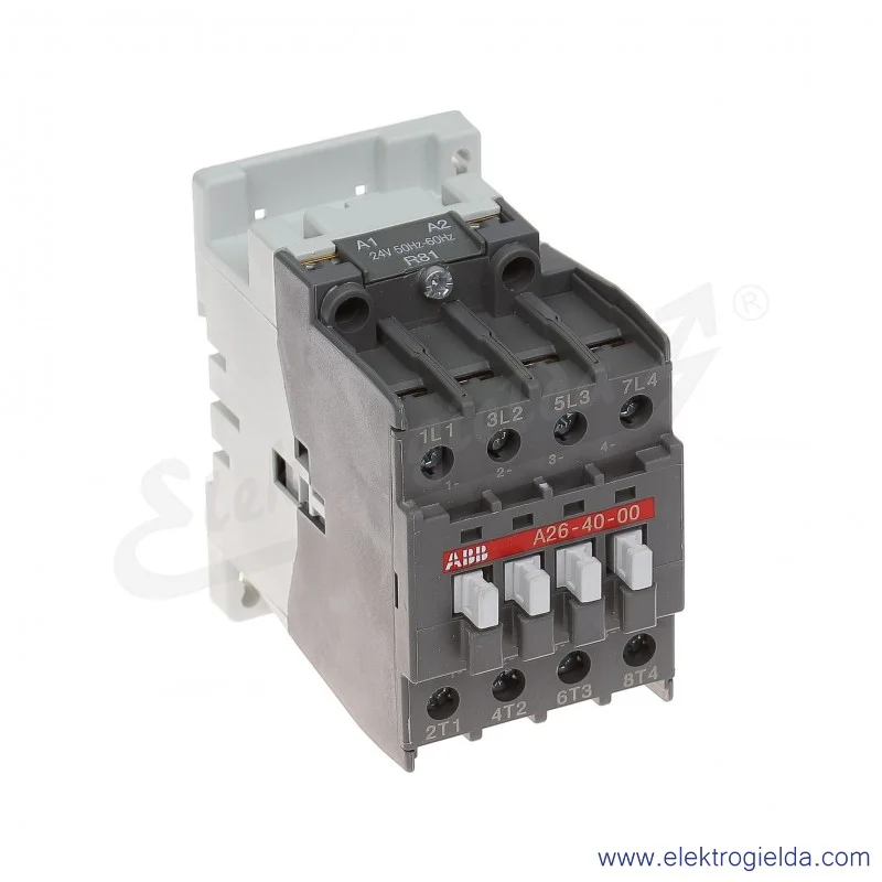 Stycznik A26-40-00 230V AC 50/60 HZ, 11KW/400V AC-3, 45A AC-1, 4-polowy