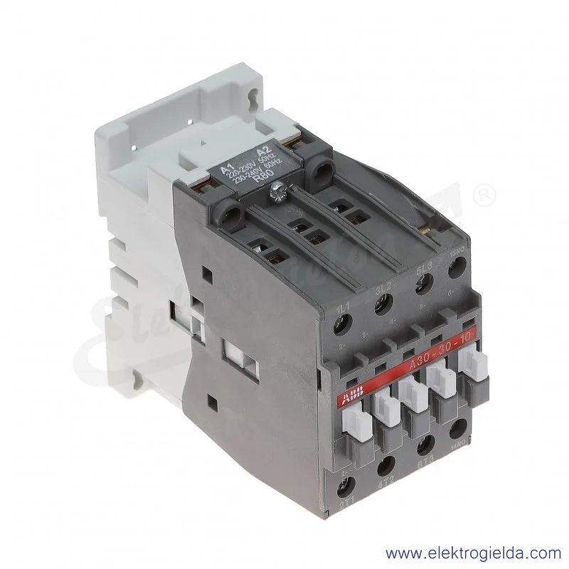 Stycznik A30-30-10 230V AC 50/60 HZ, 1NO, 15KW/400V AC-3, 55A AC-1, 3-polowy