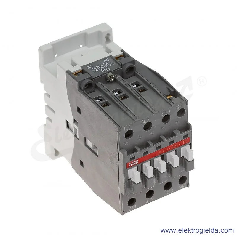 Stycznik A40-30-10 110V AC 50/60 HZ, 1NO, 18.5KW/400V AC-3, 60A AC-1, 3-polowy
