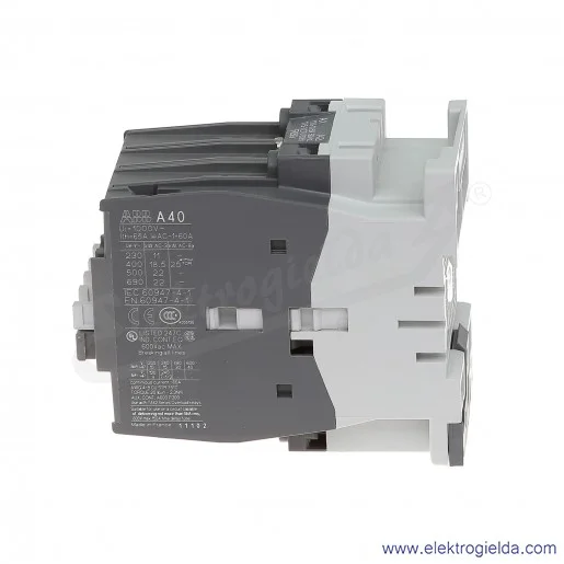 Stycznik A40-30-10 110V AC 50/60 HZ, 1NO, 18.5KW/400V AC-3, 60A AC-1, 3-polowy