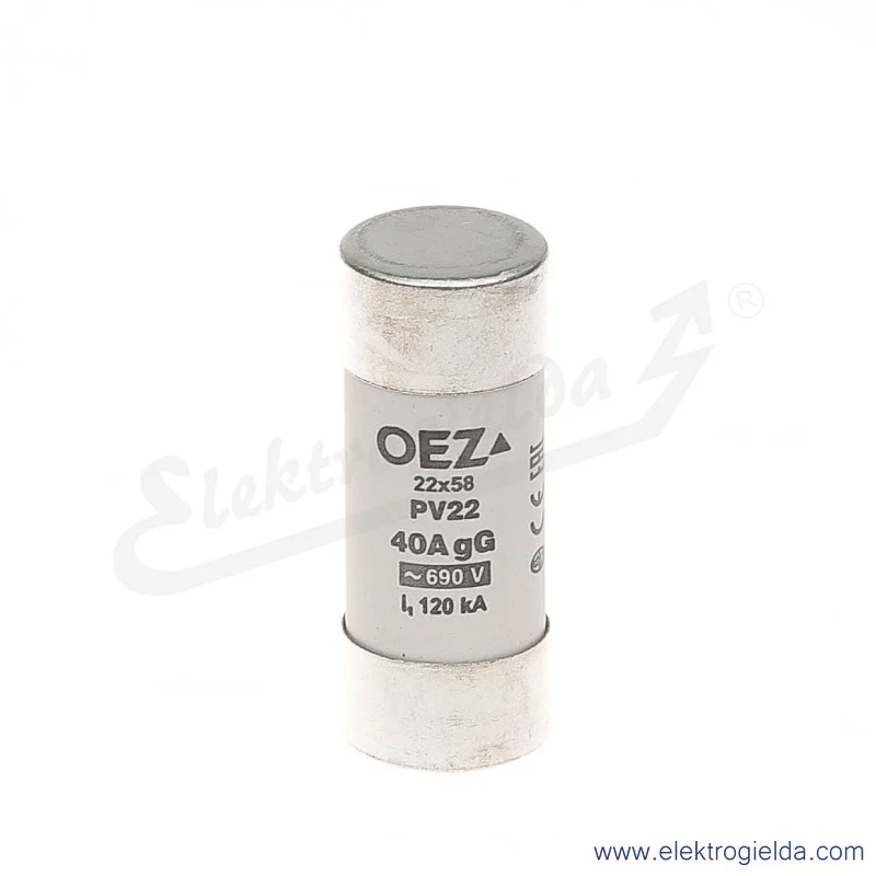 Wkładka bezpiecznikowa PV22 40A gG 690VAC 22x58
