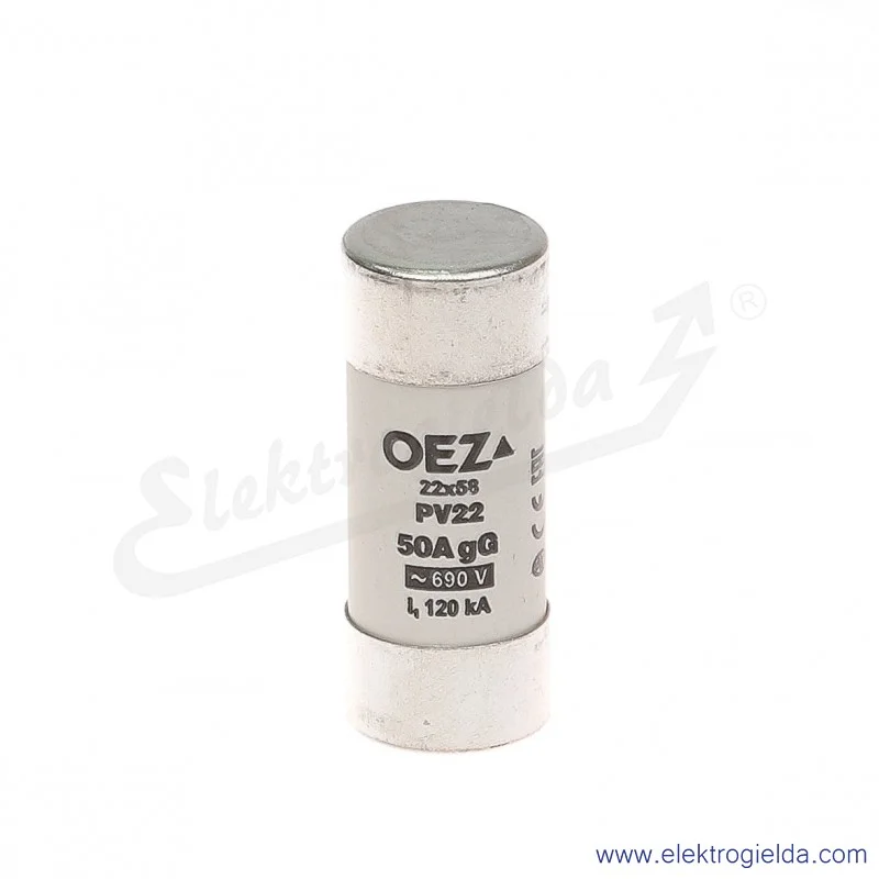 Wkładka bezpiecznikowa PV22 50A gG 690VAC 22x58