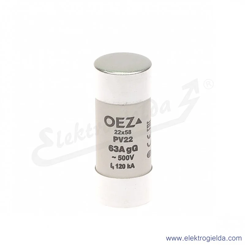 Wkładka bezpiecznikowa PV22 63A gG 690VAC 22x58