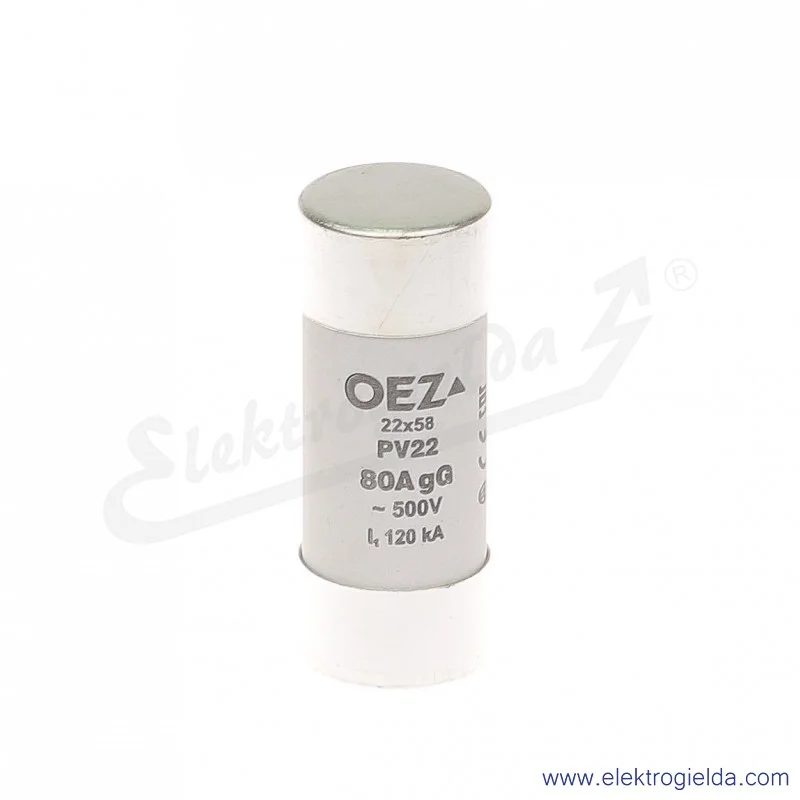 Wkładka bezpiecznikowa PV22 80A gG 690VAC 22x58