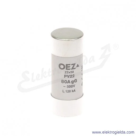 Wkładka bezpiecznikowa PV22 80A gG 690VAC 22x58