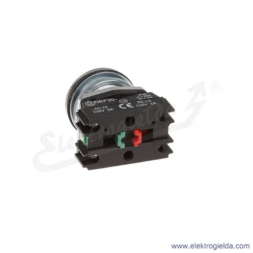 Przycisk sterowniczy NEF30 KsXY czarny kryty 30mm 1NO+1NC
