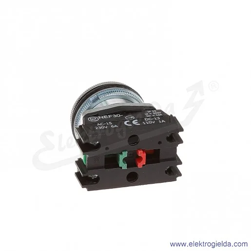 Przycisk sterowniczy NEF30 KzXY zielony kryty 30mm 1NO+1NC