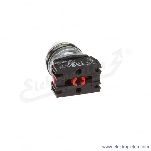 Przycisk sterowniczy NEF30 UKc2Y czerwony kryty uszczelniony 30mm 2NC