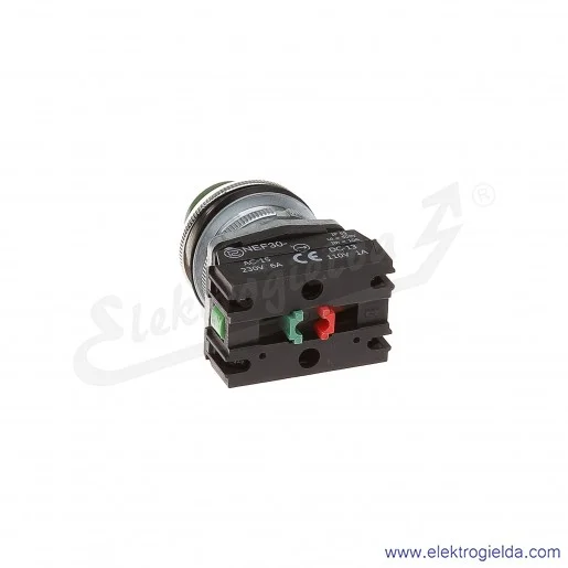 Przycisk sterowniczy NEF30 WzXY zielony wystający 30mm 1NO+1NC