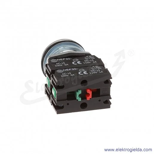 Przycisk sterowniczy NEF30 Kc2X2Y czerwony kryty 30mm 2NO+2NC