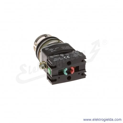 Przycisk sterowniczy NEF30 KLbXY 24V biały kryty podświetlany 30mm 1NO+1NC
