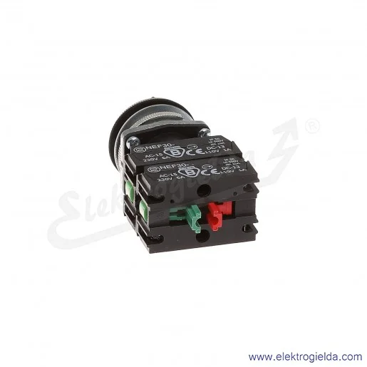 Przełącznik piórkowy NEF30 TPas2X2Y 0-1 czarny stabilny 30mm 2NO+2NC