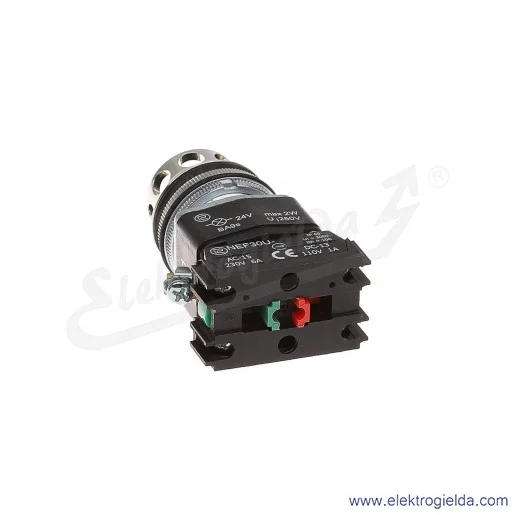 Przycisk sterowniczy NEF30 UKLzXY 24V zielony kryty podświetlany uszczelniony 30mm 1NO+1NC Przycisk sterowniczy NEF30 UKLzXY 24V zielony kryty podświetlany uszczelniony 30mm 1NO+1NC
