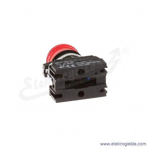 Lampka sygnalizacyjna L22 Dc 24-230V AC/DC czerwona klosz płaski