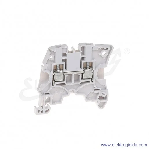 Złączka ZS4 przelotowa z zaciskami śrubowymi 0,2-4mm2; szerokość 5mm; szara Złączka ZS4 przelotowa z zaciskami śrubowymi 0,2-4mm2; szerokość 5mm; szara