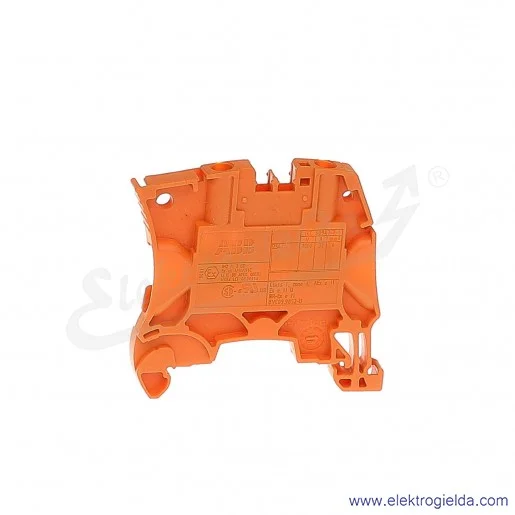 Złączka ZS4-OR przelotowa z zaciskami śrubowymi 0,2-4mm2; szerokość 5mm; pomarańczowa