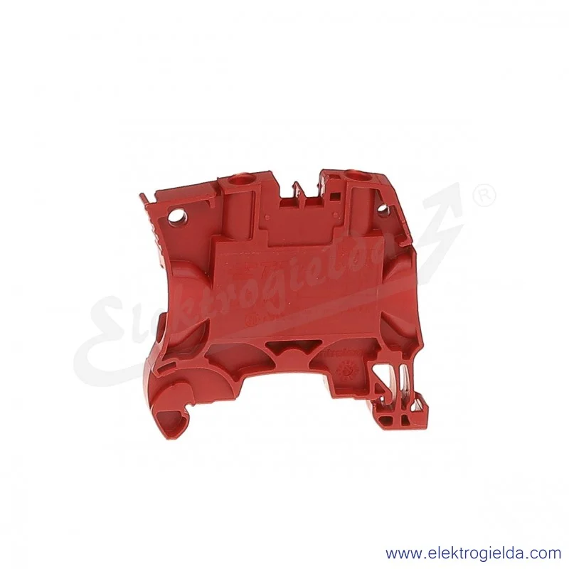 Złączka ZS6-RD przelotowa z zaciskami śrubowymi 0,2-6mm2; szerokość 6mm; czerwona