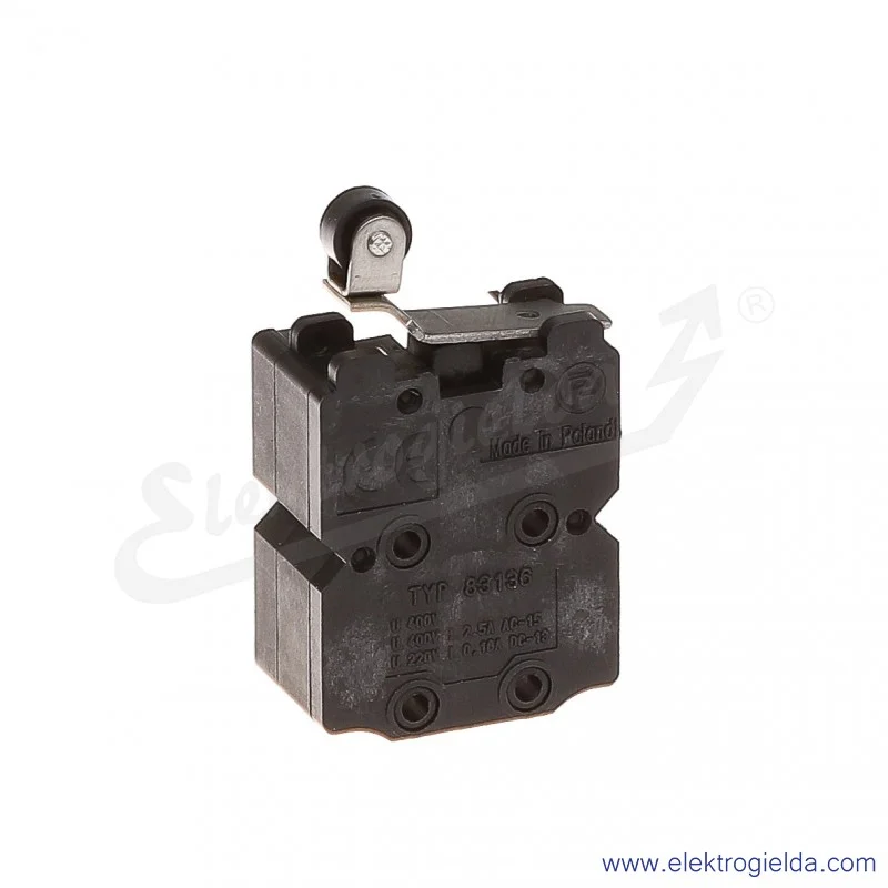 Łącznik krańcowy 83-136 58H miniaturowy z średnią dźwignią i rolką 2Z+2R