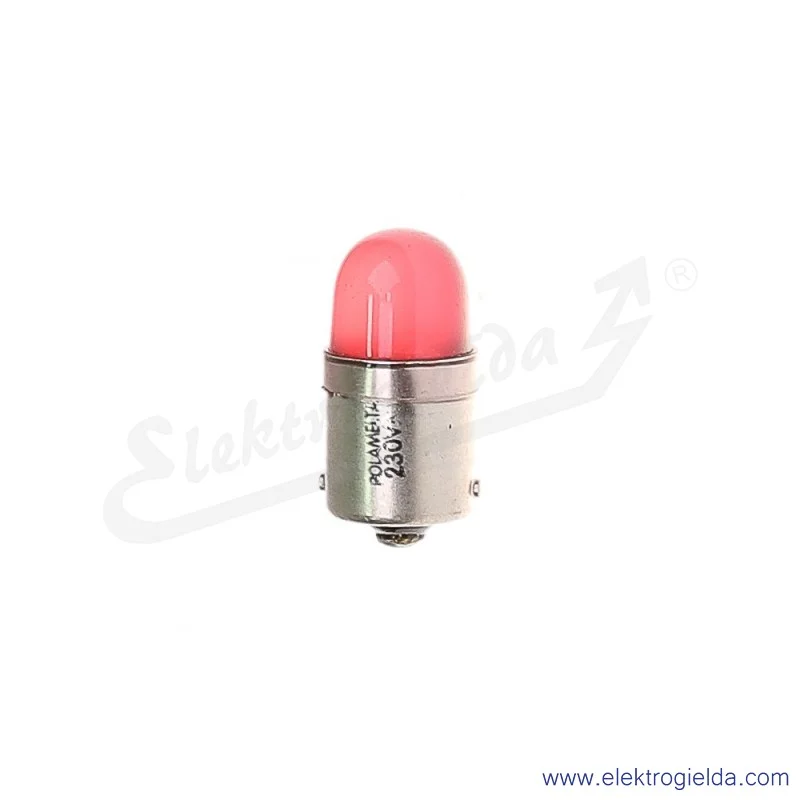 Żarówka LR-BA15S-230AC czerwony LED 230VAC
