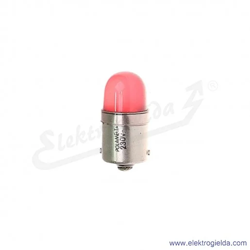 Żarówka LR-BA15S-230AC czerwony LED 230VAC