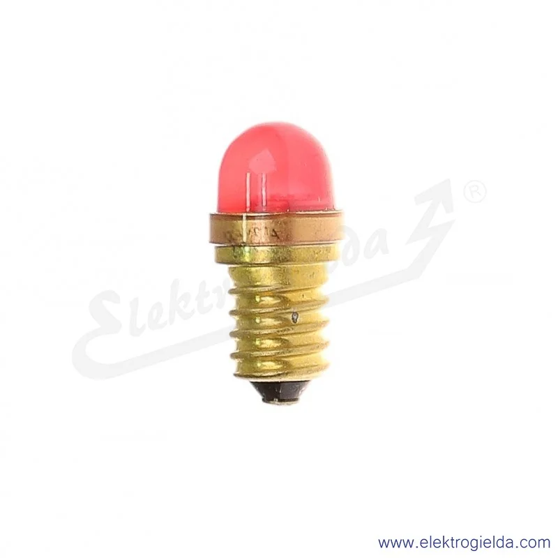 Żarówka LR-E14-230AC czerwony LED 230VAC