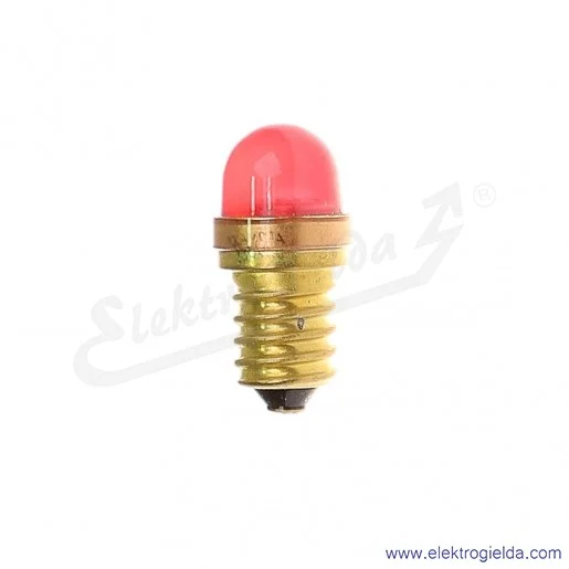 Żarówka LR-E14-230AC czerwony LED 230VAC