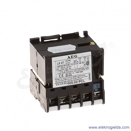 Stycznik LS 07-4 230V AC 50/60 HZ 3KW/400V AC-3, 16A AC-1, 4-polowy