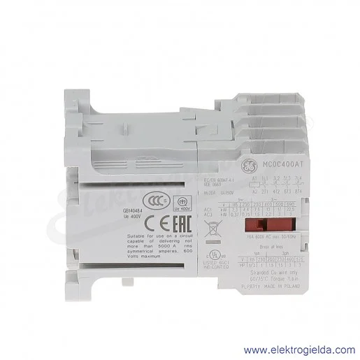 Stycznik MC0C400ATN 220V DC 2,2KW/400V AC-3, 20A AC-1, 4-polowy