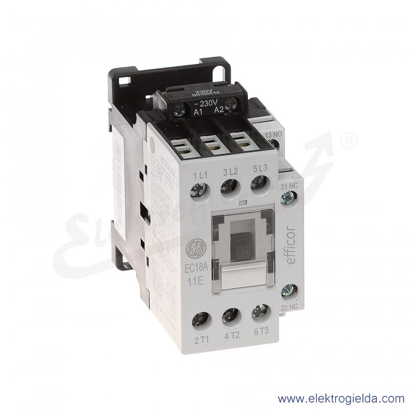 Stycznik EC18A311B230 230V AC 50/60 HZ, 1NO+1NC, 7.5KW/400V AC-3, 32A AC-1, 3-polowy