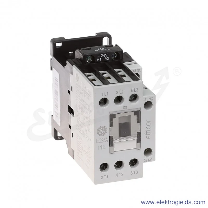 Stycznik EC25A311B024 24V AC 50/60 HZ, 1NO+1NC, 11KW/400V AC-3, 45A AC-1, 3-polowy