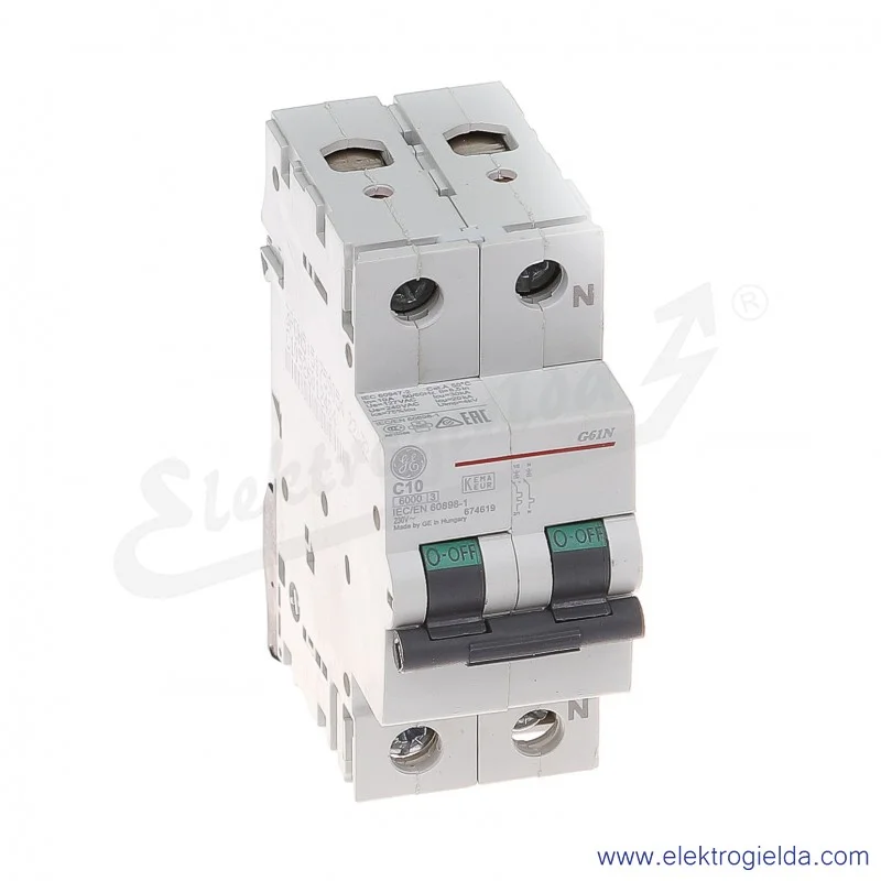 Wyłącznik nadprądowy G61NC10 1P+N AC 6kA