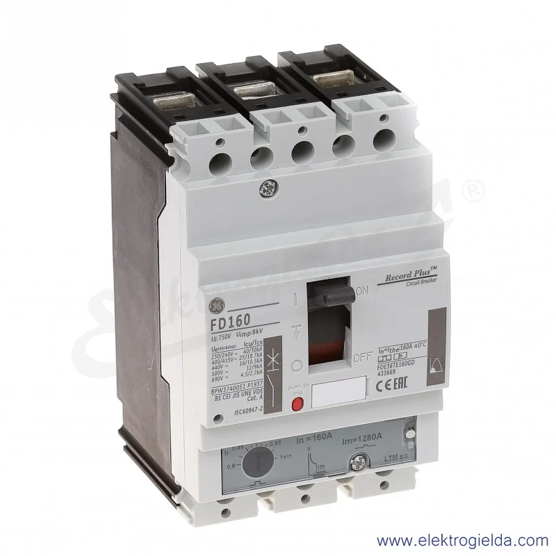 Wyłącznik mocy FDE36TE160GD 160A 3P 25kA