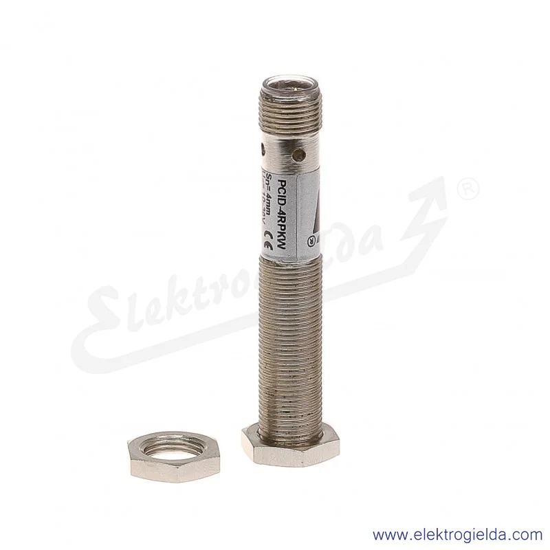 Czujnik indukcyjny PCID4RPKW 4mm M12 10-30VDC 200Hz NC PNP czoło kryte IP67
 