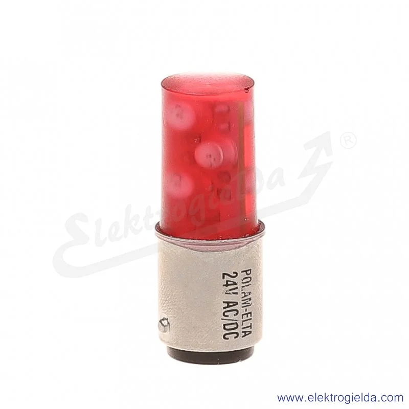 Żarówka LR-S-BA15D-24AC/DC czerwony LED 24VAC/DC