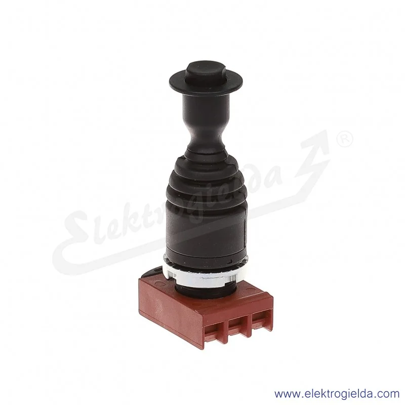 Joystick P9MMB4T czarny z ramką montażową okrągły 5 położeniowy samopowrotny z blokadą