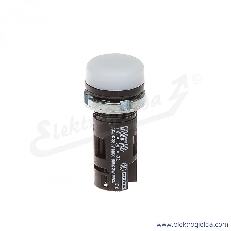 Lampka sygnalizacyjna P9XUBDD0 Lb biała do źródła światła z bagnetem Ba9s pełne napięcie AC/DC max. 2W