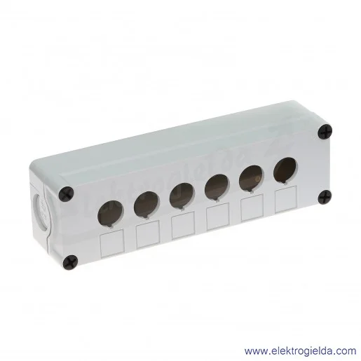 Obudowa P9EPE06 szara, pusta 6 x 22mm