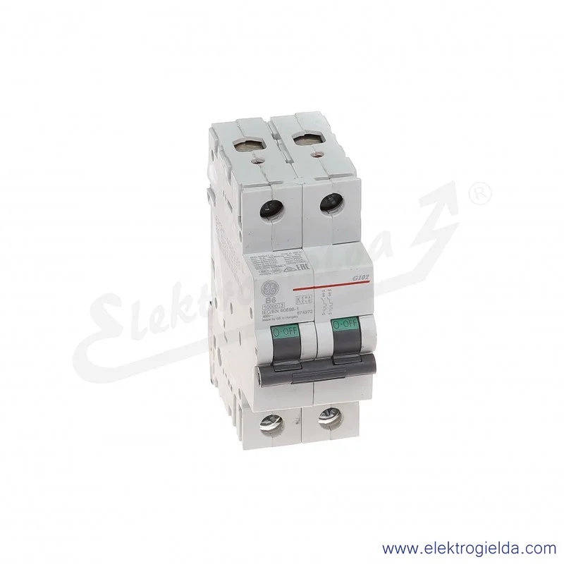 Wyłącznik nadprądowy G102B06 2P AC 10kA