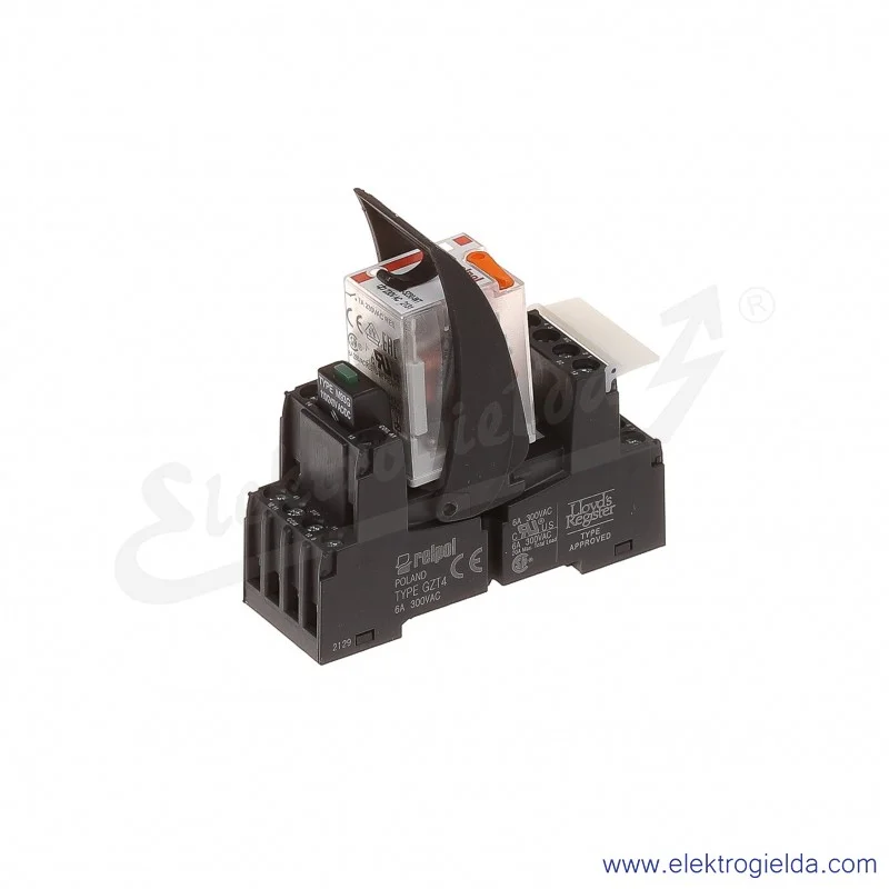 Przekaźnik interfejsowy PIR4-230VAC-M93G 4P 230VAC moduł LV zielony