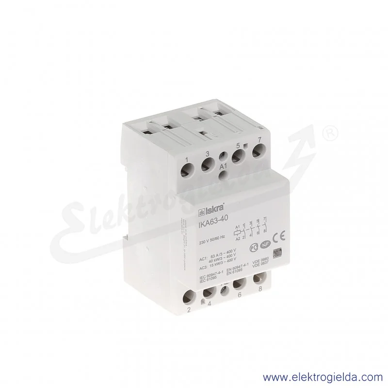 Stycznik instalacyjny modułowy, 30.045.522, IKA63-40, 4z, 63A, 230V AC